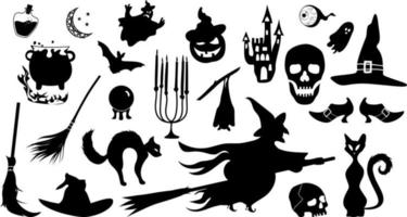 paquete de brujas de halloween - paquete mágico de brujas vector