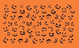 Vector of the halloween pumpkin backdrop