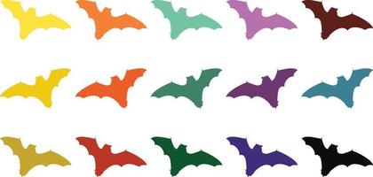 Vector of the colorful bats