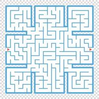 Abstract square maze. An interesting game for teenagers and adults. A simple flat vector illustration isolated on a transparent background.