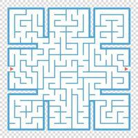 Abstract square maze. An interesting game for teenagers and adults. A simple flat vector illustration isolated on a transparent background.