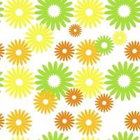 Colorful abstract seamless pattern with silhouettes of fantastic flowers. Simple flat vector illustration.