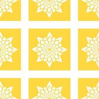 Colored seamless pattern of silhouettes of abstract flowers. Simple flat vector illustration. For the design of paper wallpaper, fabric, wrapping paper, covers, web sites.