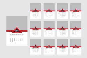 calendario profesional de negocios 2022 vector