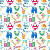 resort colorful seamless pattern vector