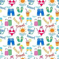 resort colorful seamless pattern vector