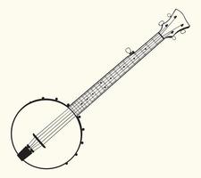 ilustración vectorial precisa de un banjo vector