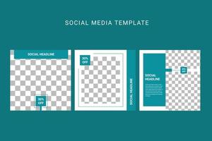 Social media template post flyer square banner. vector