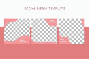 Social media template post flyer square banner. vector