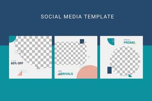 Plantilla de redes sociales post flyer banner cuadrado. vector