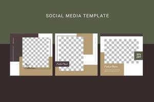 Plantilla de redes sociales post flyer banner cuadrado. vector