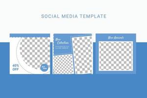 Social media template post flyer square banner. vector