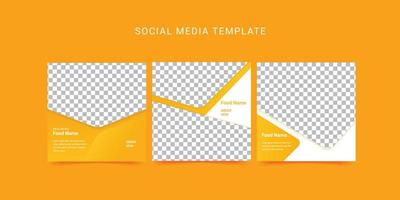 Social media template post flyer square banner. vector