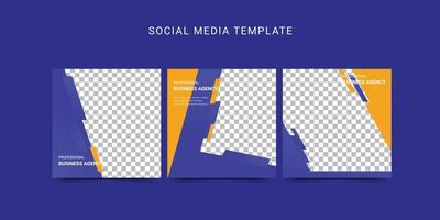 Social media template post flyer square banner. vector