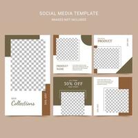 Social media template puzzle post. Stories promotion ads flyer banner. vector