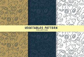 Seamless pattern of vegetable vector