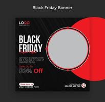 Black Friday weekend sale Social media Banner post and web banner pro vector