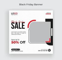 Black Friday weekend sale Social media Banner post and web banner pro vector