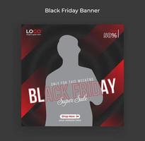 Black Friday weekend sale Social media Banner post and web banner pro vector