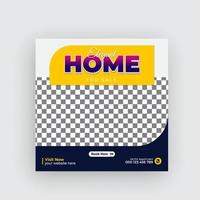 Modern home for sale social media banner and web banner  Pro Vector