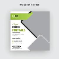 Modern home for sale social media banner and web banner  Pro Vector