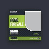 Modern home for sale social media banner and web banner  Pro Vector