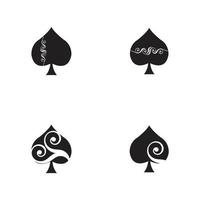 Ace of Spades icon logo design template vector