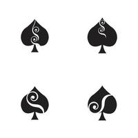 Ace of Spades icon logo design template vector