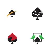 Ace of Spades icon logo design template vector