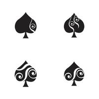 Ace of Spades icon logo design template vector