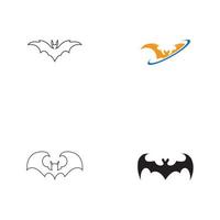 bat vector icon logo template