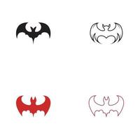 bat vector icon logo template