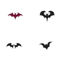 bat vector icon logo template