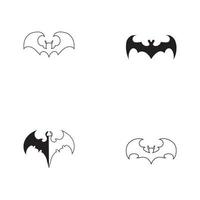 plantilla de logotipo de icono de vector de murciélago