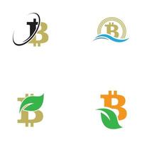 plantilla de diseño de ilustración de logotipo de bitcoin vector