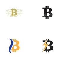 plantilla de diseño de ilustración de logotipo de bitcoin vector