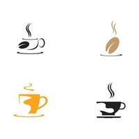 icono de vector de plantilla de logotipo de taza de café - vector