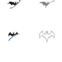 bat vector icon logo template