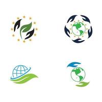 Diseño del ejemplo del vector del logotipo del día mundial de la tierra
