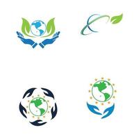 Diseño del ejemplo del vector del logotipo del día mundial de la tierra