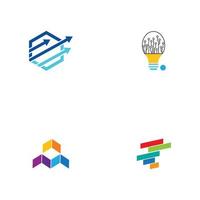 diseño de concepto de logotipo moderno para fintech y tecnología de finanzas digitales vector