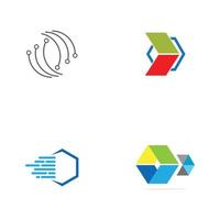 Modern logo concept design for fintech and digital finance technologi
