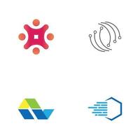 Modern logo concept design for fintech and digital finance technologi