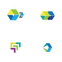 diseño de concepto de logotipo moderno para fintech y tecnología de finanzas digitales vector