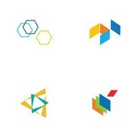logo concept design for fintech and digital finance technologies vector