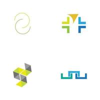 logo concept design for fintech and digital finance technologies vector
