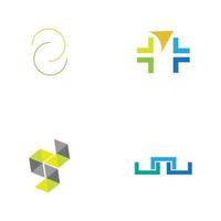 Diseño de concepto de logotipo para tecnologías de finanzas digitales y fintech. vector