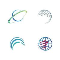 plantilla de diseño de ilustración de logotipo vectorial global