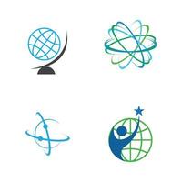 global vector logo illustration design template