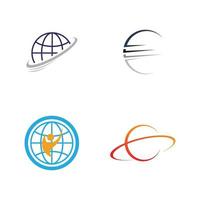 global vector logo illustration design template